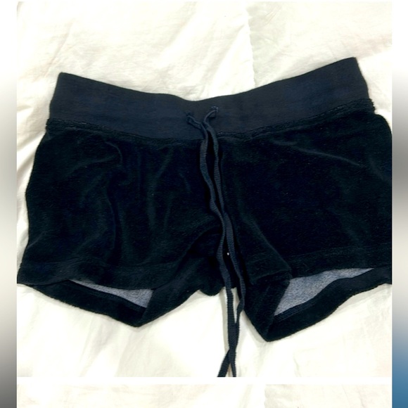Hard Tail Pants - Hard Tail Black Terry Longer Length Shorts x small